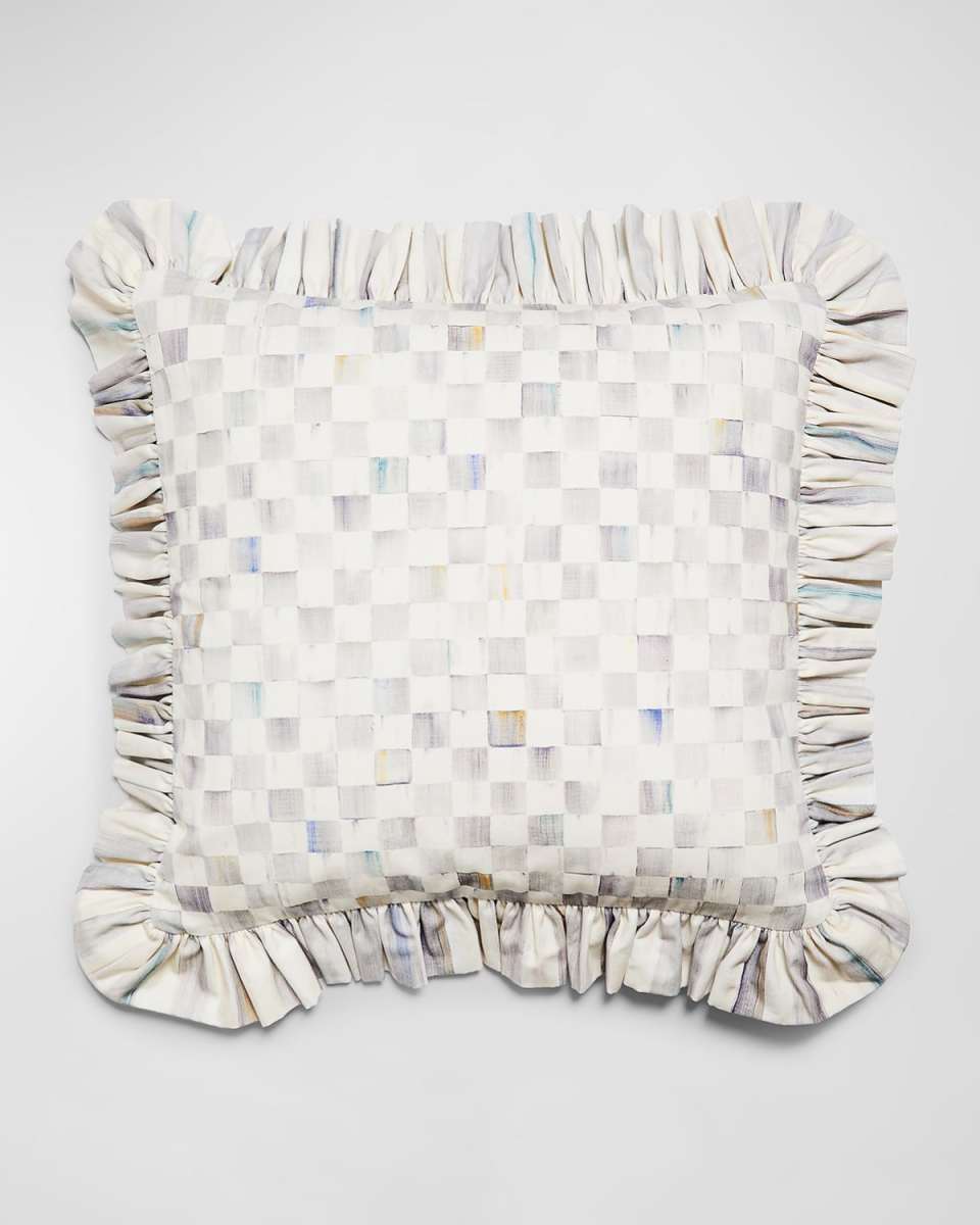 Sterling Check Ruffle Throw Pillow
